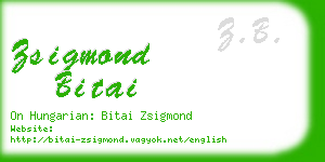 zsigmond bitai business card